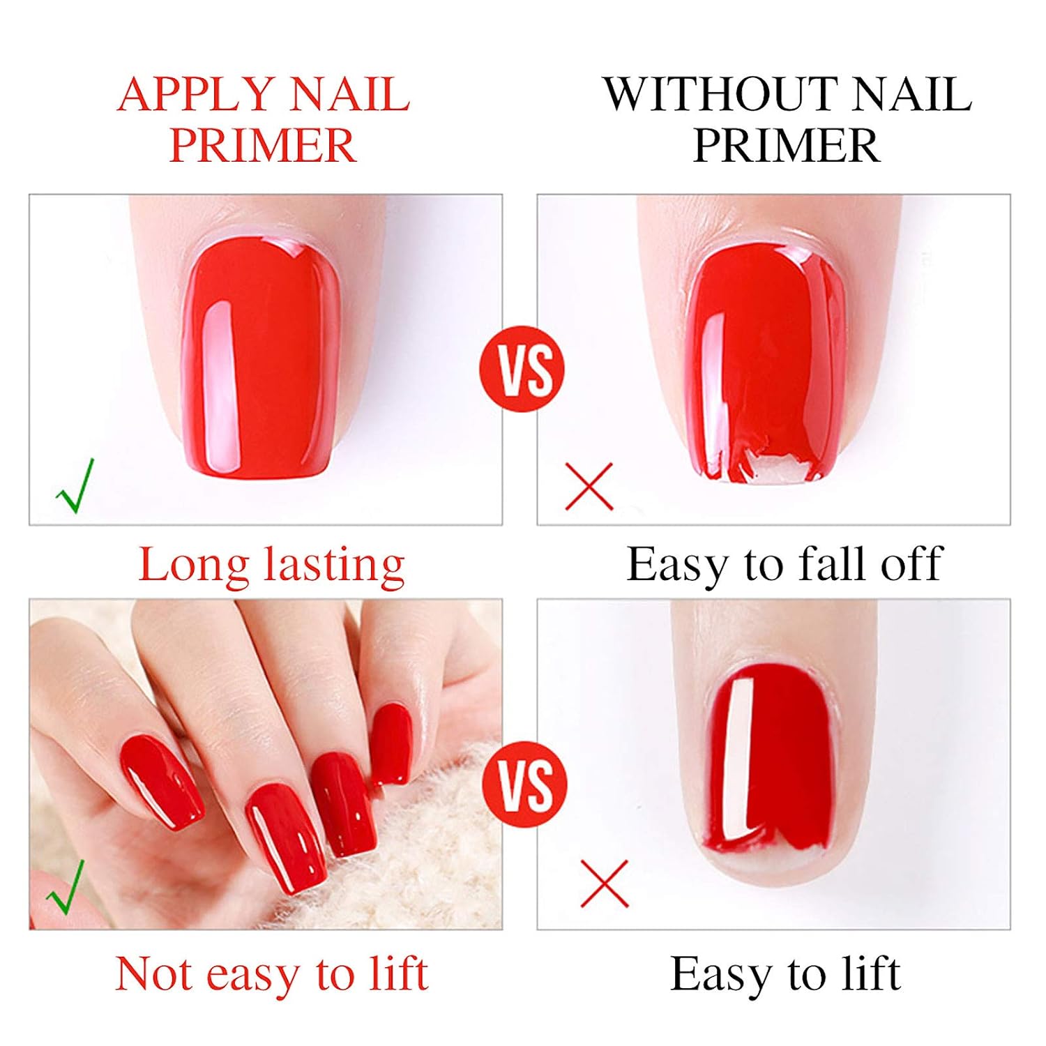 Saviland Nail Dehydrator and Primer, Long-lasting Nail Prep Dehydrate and Acid Free Bonding Primer Set Professional Natural for Acrylic Powder and Gel Nail Polish 0.5 oz : Beauty & Personal Care