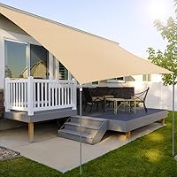 Vela Ombreggiante Rettangolare 4x5m Protezione UV al 99% Impermeabile Tenda a Vela