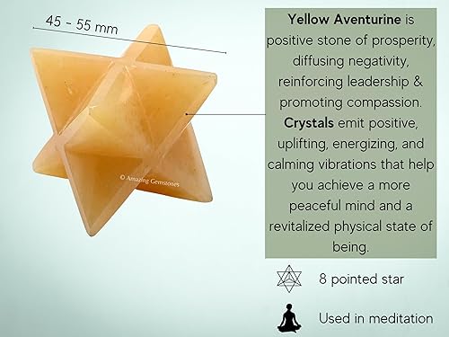 Miniatura 184 de Amazing Gemstone Larvikite Merkaba Crystal – Estrella de Merkaba metafísica de 1 pulgada para meditación – Cristal tetraedro energético y piedras