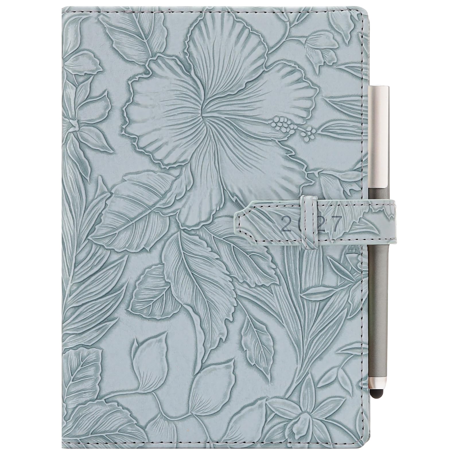 Academic Diary 2027,A5 Page a day Diary 2027, Day Per Page Planner Jan 2027 - Dec 2027,Hardcover Daily Planner with Monthly View, Pen,Colorful Tabs, Inner Pocket,Stickers (Blue) โ image 1