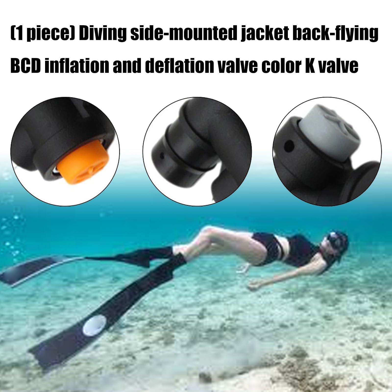 Scubas K Valve d'échappement basse pression pour contrôle de flottabilité, design compact pour plongée