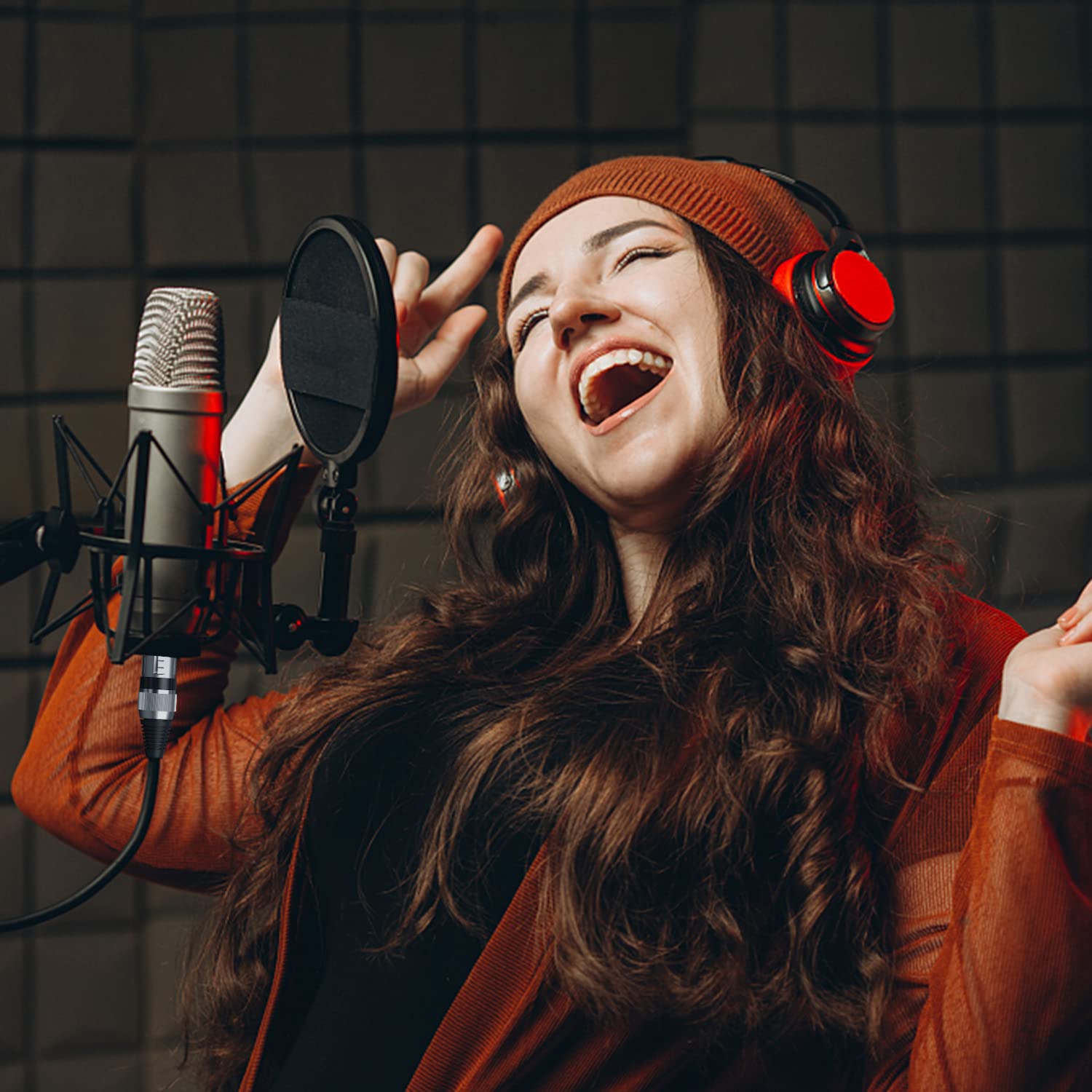 OseTub Confezione da 6 cavi XLR standard, cavo microfono XLR maschio a femmina, cavo microfono bilanciato a 3 pin, schermato per studi di registrazione, spettacoli e spettacoli dal vivo, multicolore