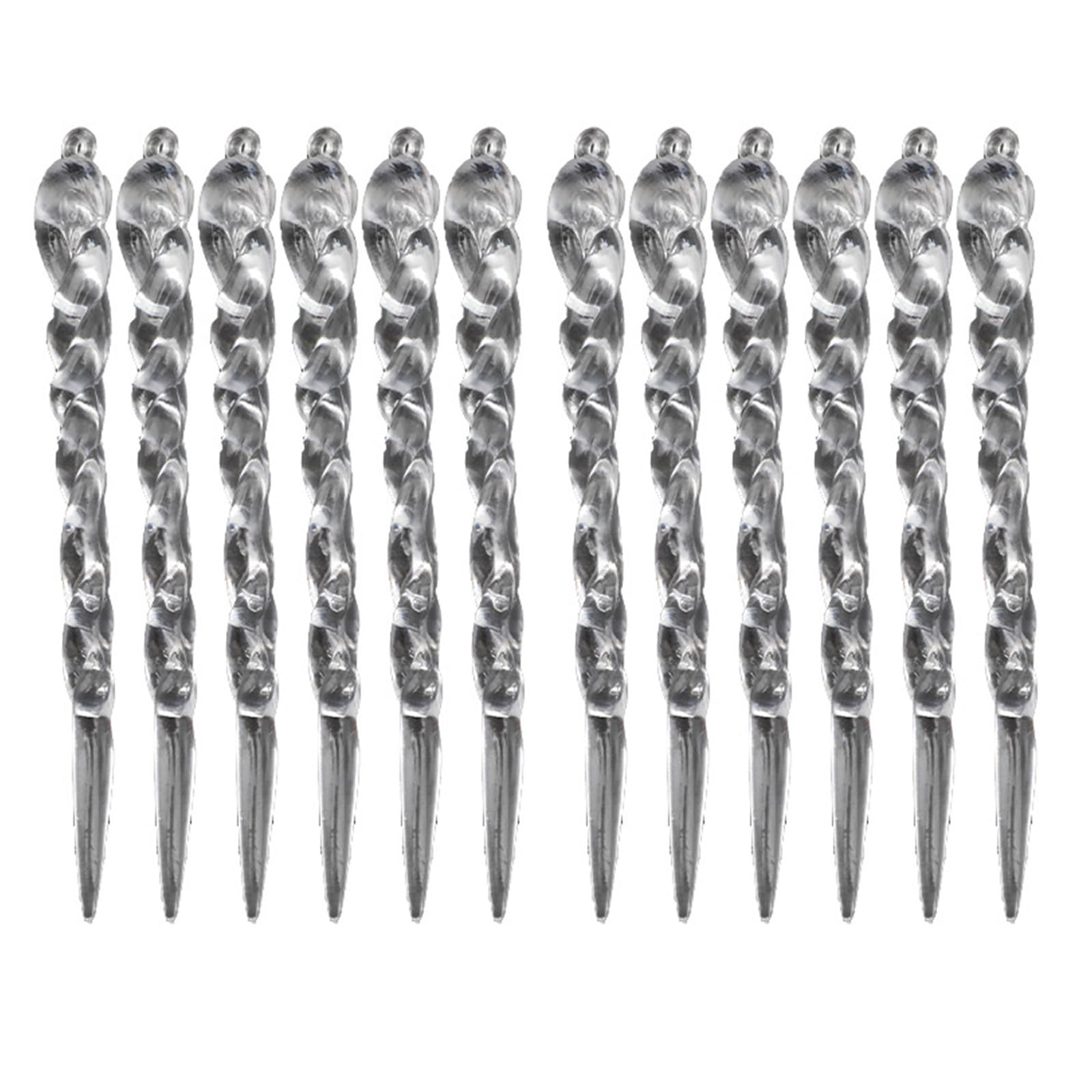 Elnwnnkc Multicolor Of 12Pcs Icicle Pendants Threaded Ice Strip Ornament Tree Hanging Decorations For Christmas Festive Holiday Parties Seasonal Ornament