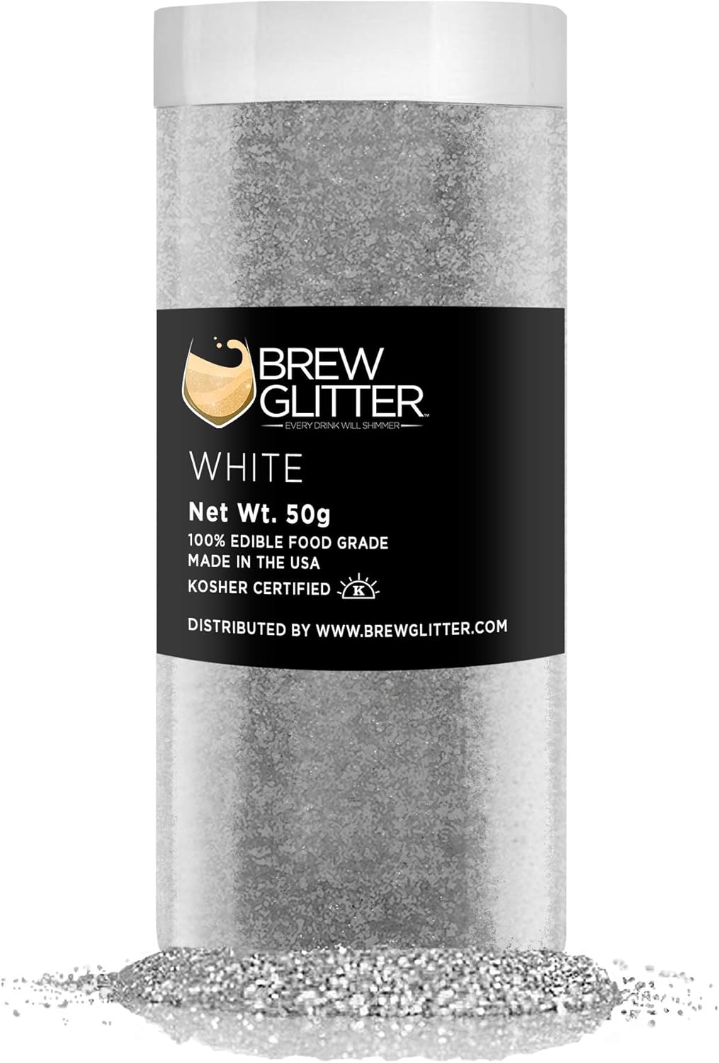 Brew Glitter® White Edible Glitter for Drinks, Cocktails, Beer, Drink