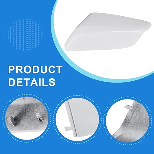 Miniatura 6 de 1 par de cubiertas de espejo lateral para Chevy Malibu 2016-2025 lado del conductor del lado del pasajero, color blanco, reemplaza 84026842 84026841