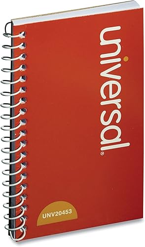 Miniatura 4 de Universal UNV20453 - Libro de notas de reglas estrechas de 5 pulgadas x 3 pulgadas, cubierta roja (paquete de 12)