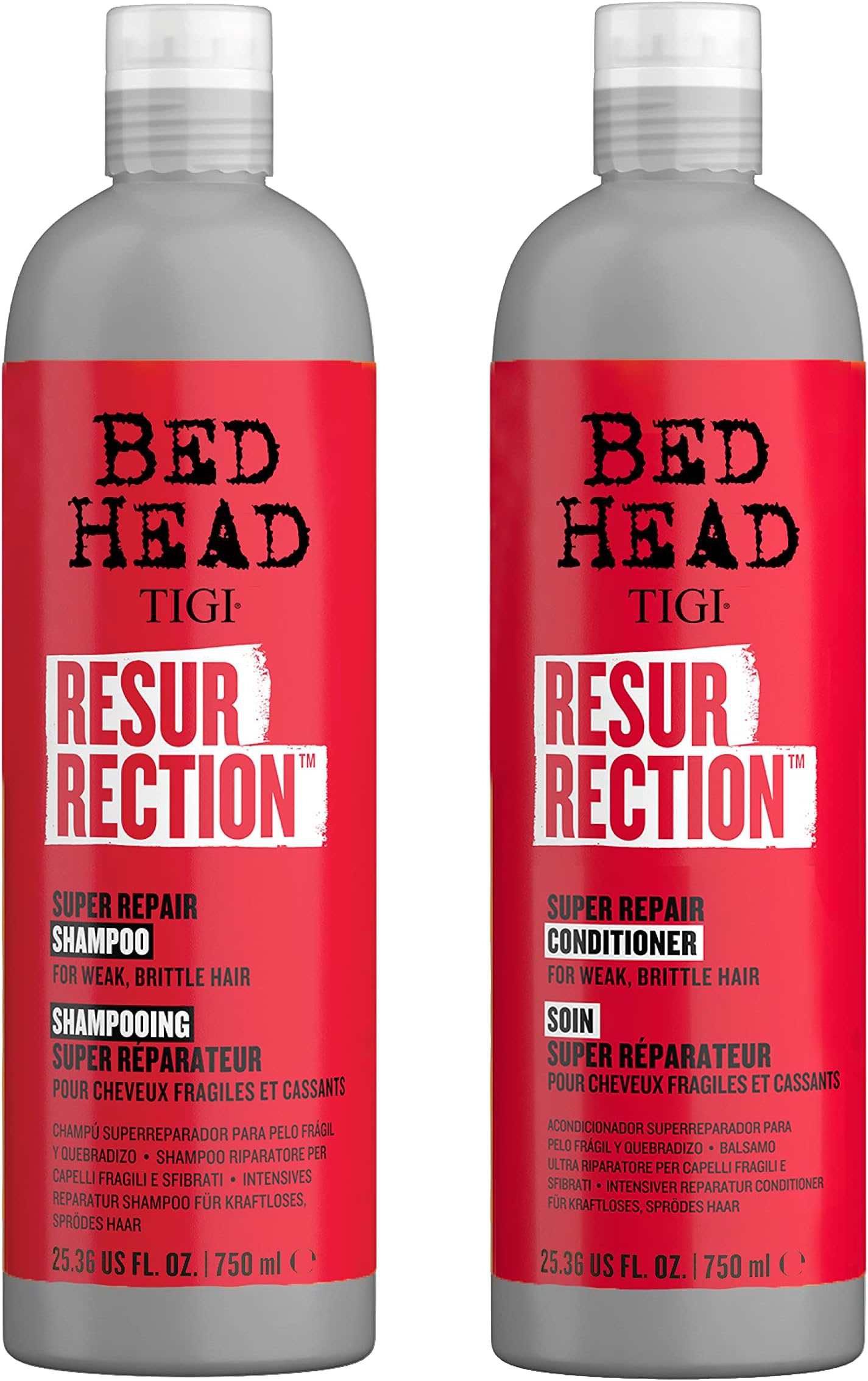 TIGI Bed Head Shampoo & Conditioner For Damaged Hair Resurrection Infused With The Resurrection Plant 2 x 25.36 fl oz