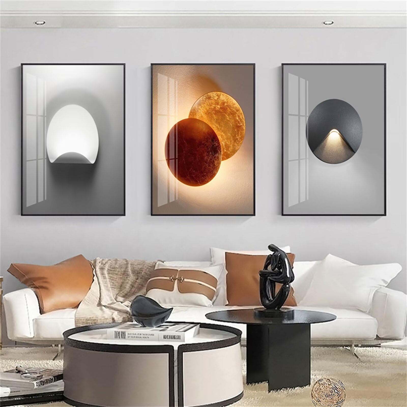 Peinture au numéro adulte diamant 5D gris pour salon cosy