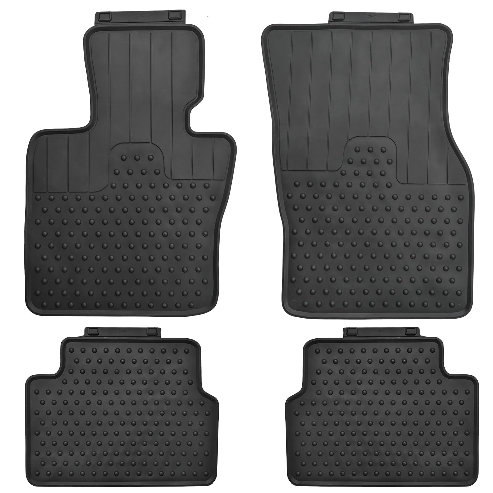 Lwope Car Floor Mats Custom Fit for Mini Cooper Hatchtop 5 Door F55 2015-2025 Black Rubber Auto Liner Mats All Weather Protection Odorless