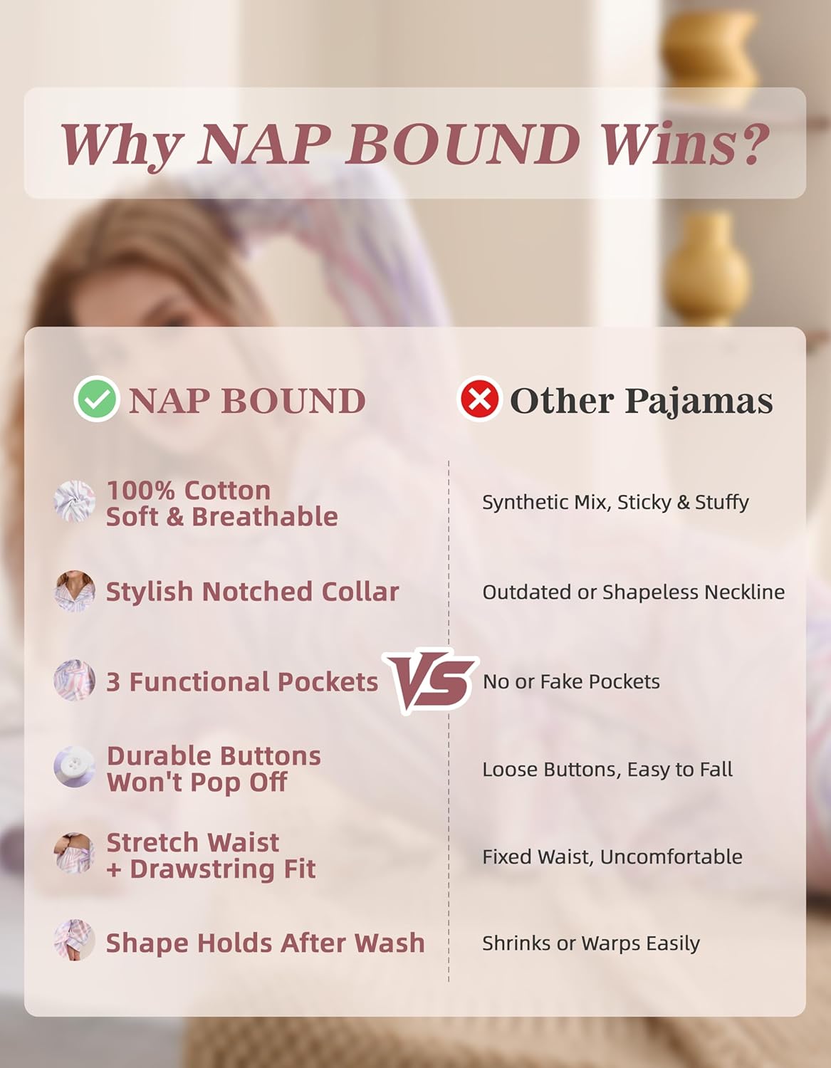 100% Cotton Pajamas for Women 2 Piece PJs Set Colorful Zebra S Long Sleeve with 3 Pockets Sleepwear (CBMW,S) - Image 5