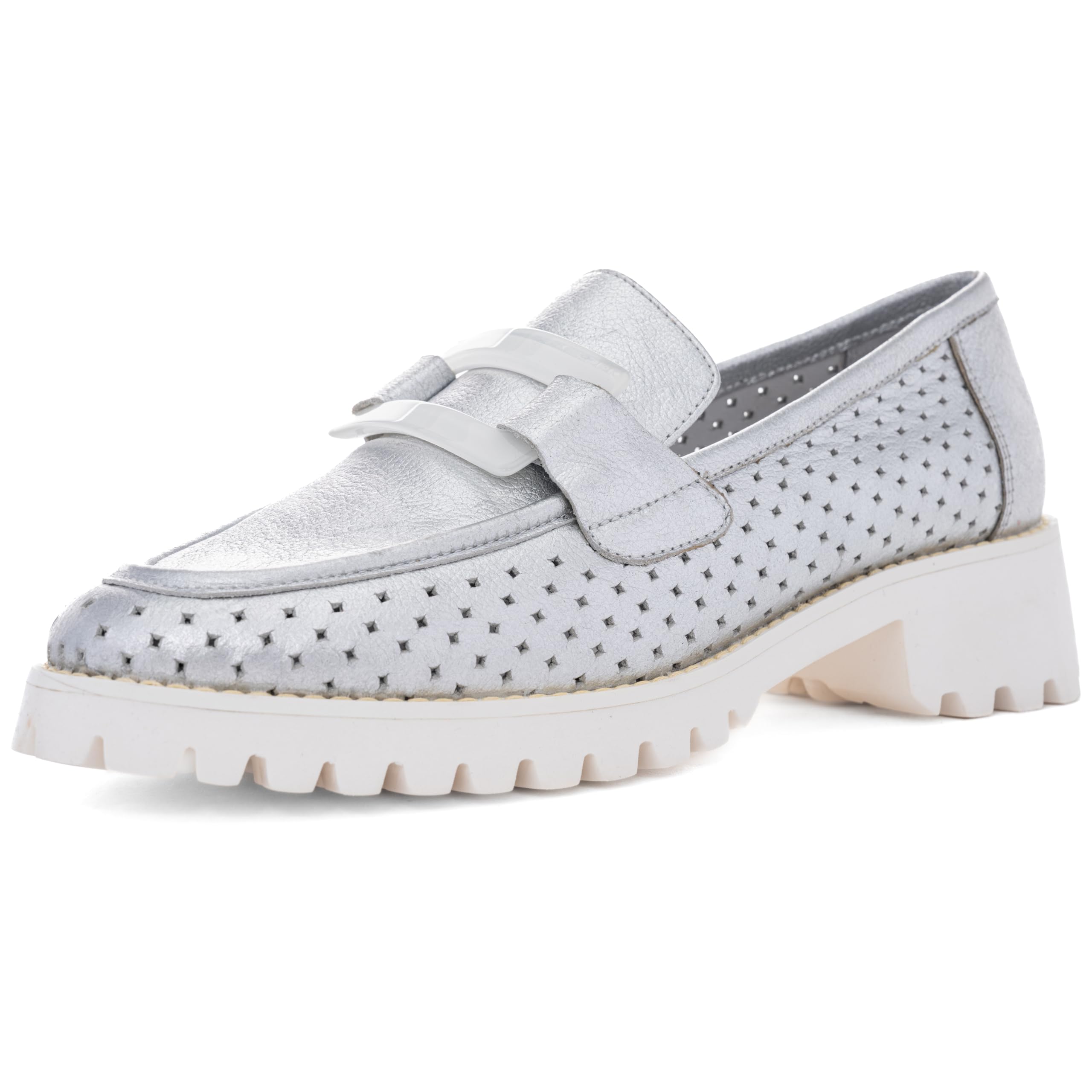 ARA Women's Kent Moccasin, Silver, 39 EU Schmal