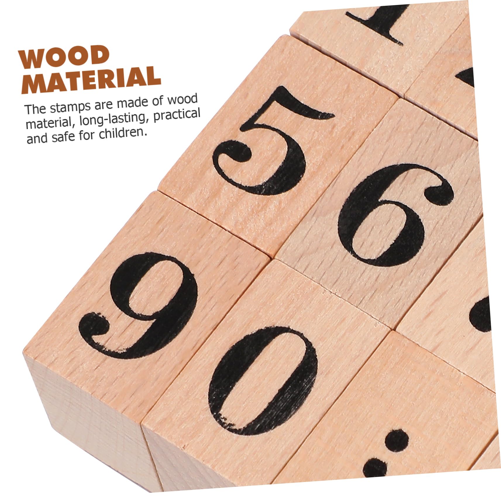 Operitacx 4juegos Sellos De Goma De Madera Para Manualidades Estampado De Números Árabes Para Tarjetas Álbumes y Decoración Personalizada