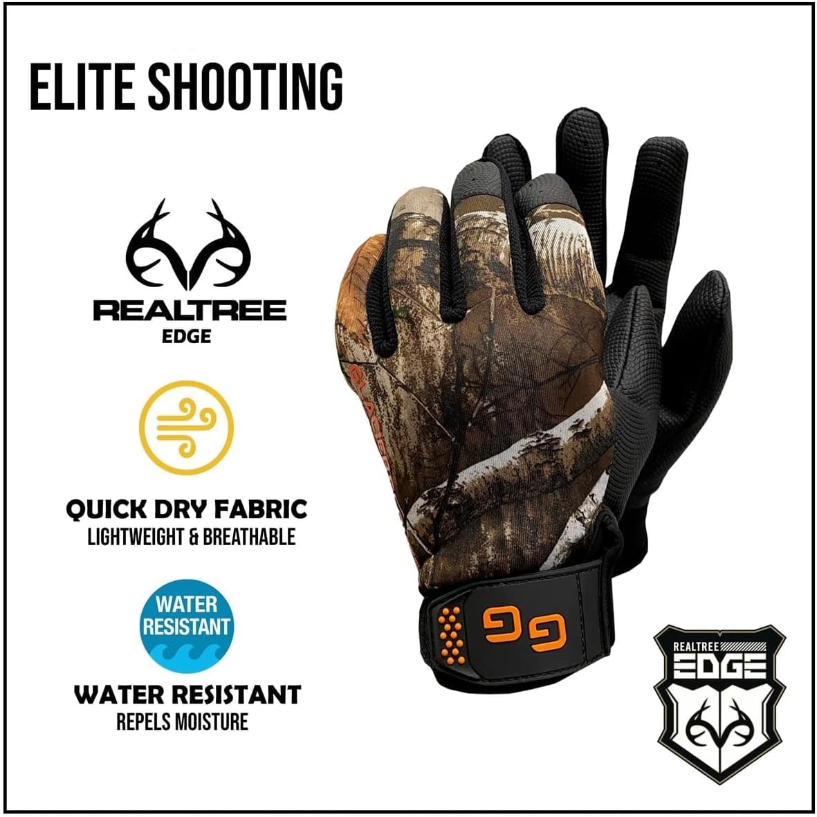 Glacier Glove Unisex Elite Shooting Durable Water-Resistant Quick-Dry Breathable Outdoor Hunting Form-Fitted Gloves