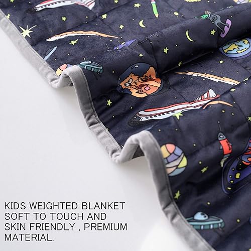 Miniatura 2 de CHHKON Manta con peso para niños y adolescentes, manta con peso impresa de 7 libras (estilo 8, 41 x 60 pulgadas, 7 libras)