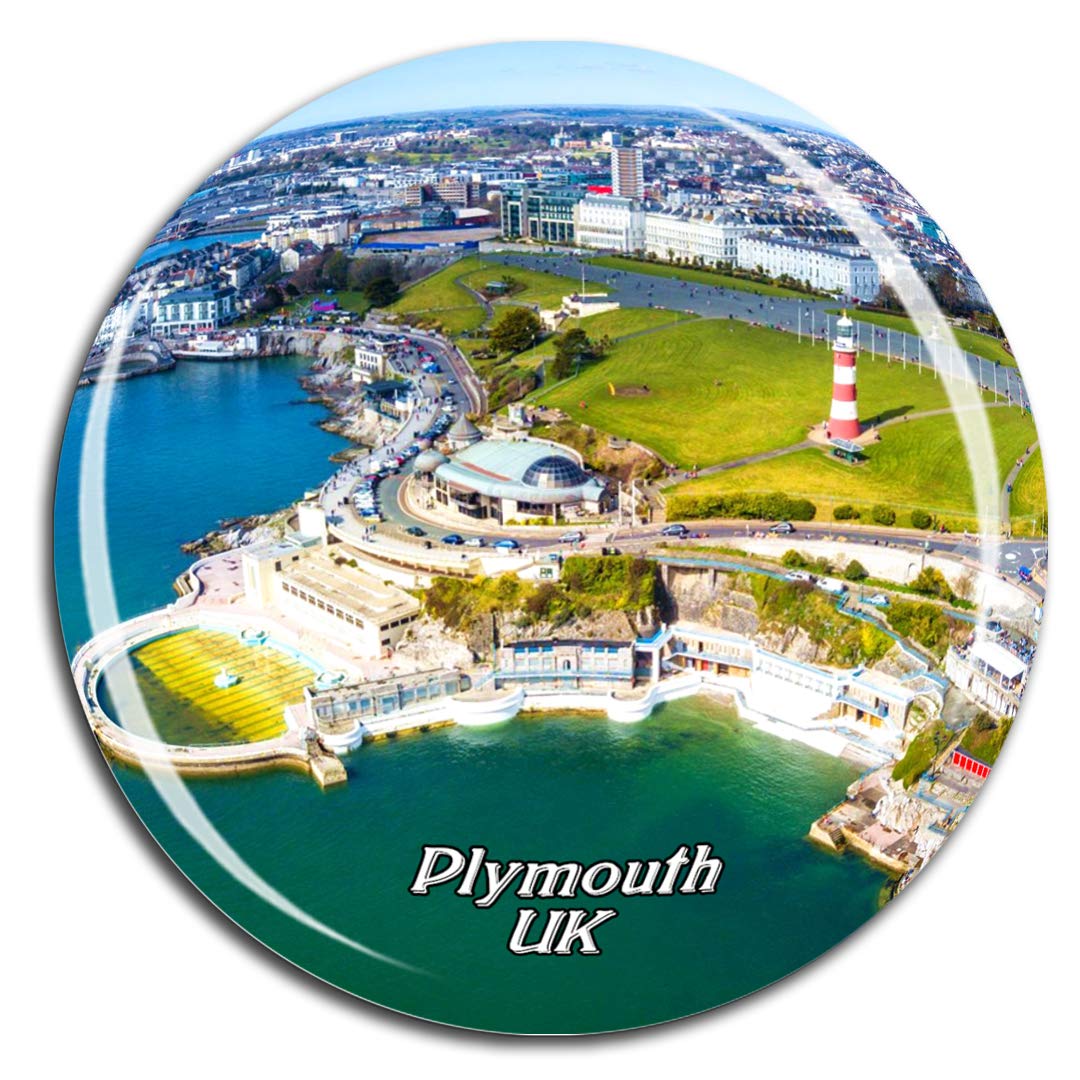 Weekino Uk England Plymouth Fridge Magnet 3D Crystal Glass Tourist City Travel Souvenir Collection Gift Strong Refrigerator Sticker