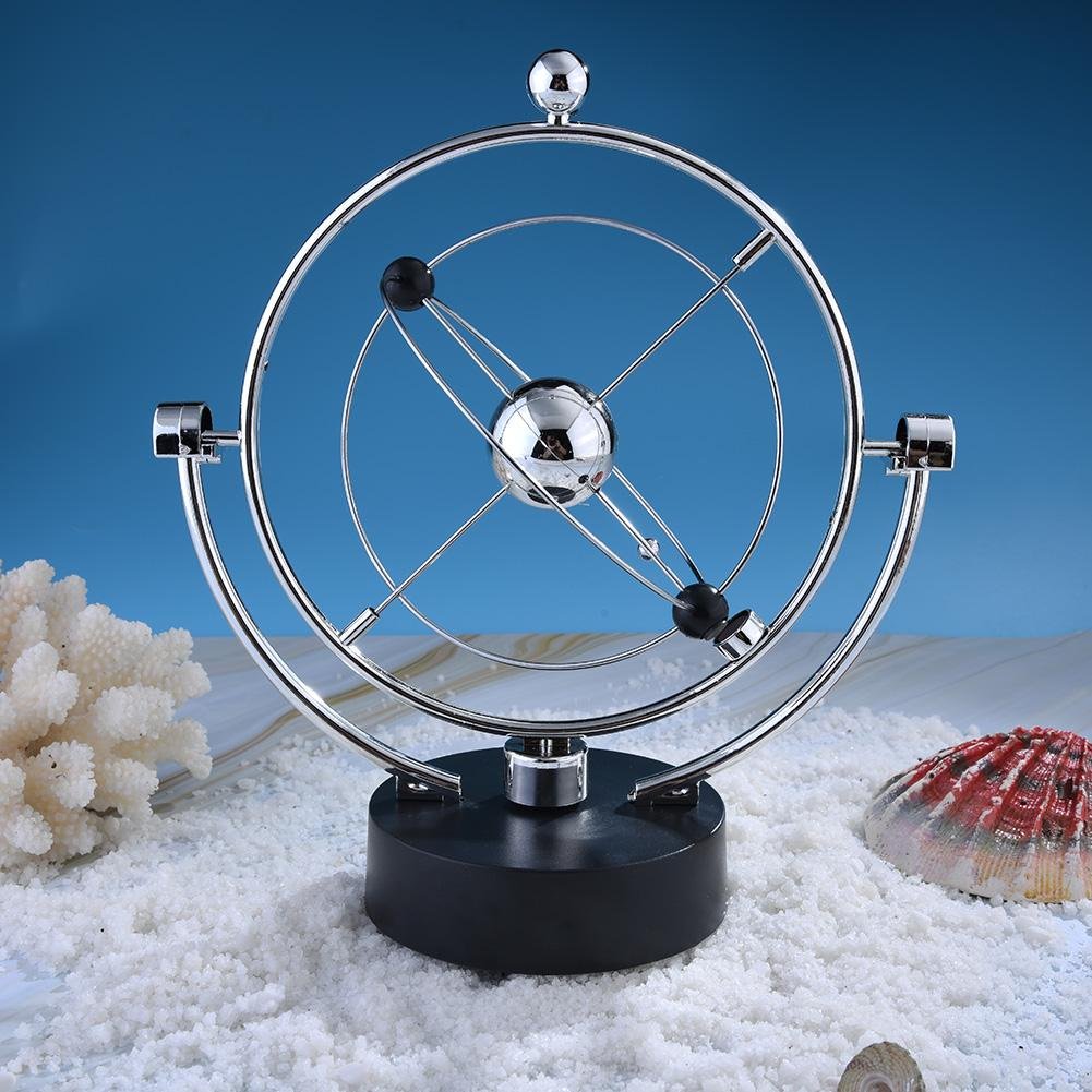 Delaman Newton Swing Ball Craft Milky Way Celestial Body Kinetic Movement Orbital Electric Wiggler Swing Ball(A603)