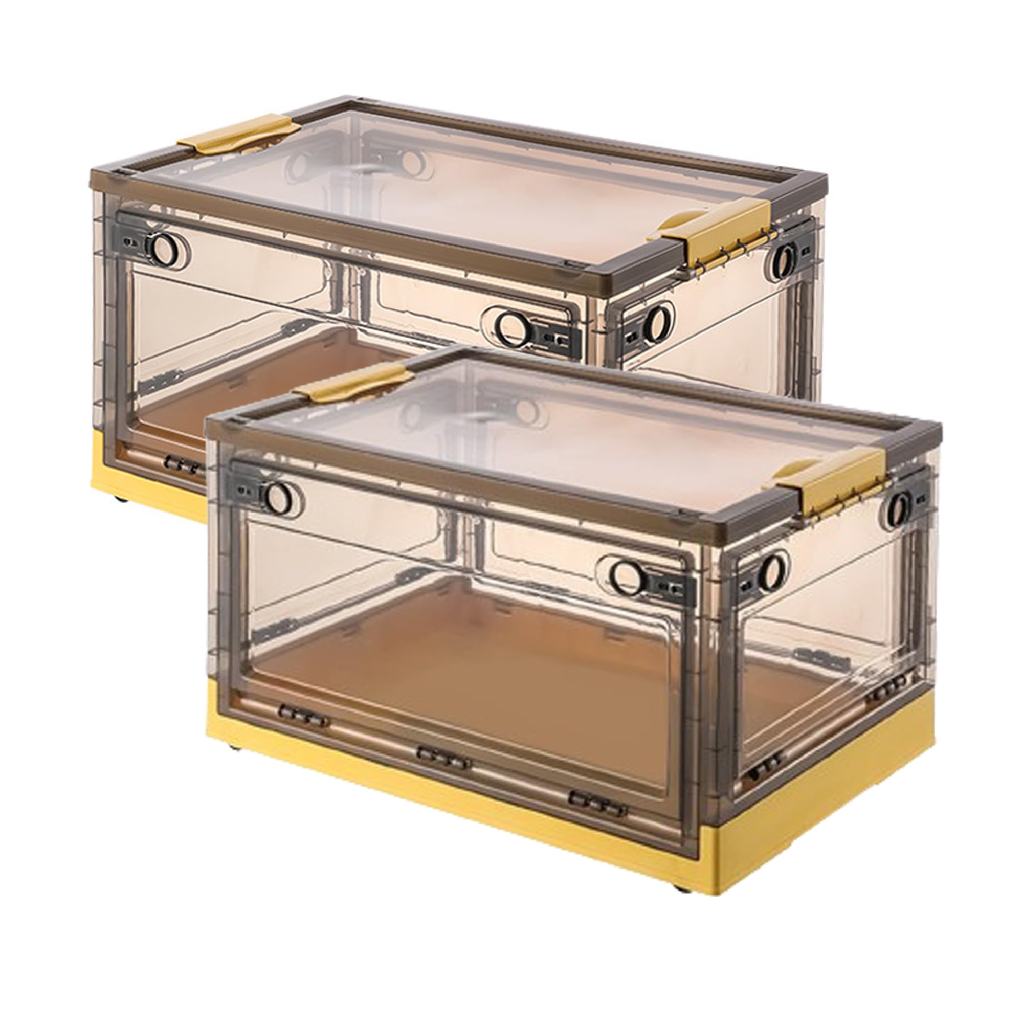 Amazon｜BLZVVZ 折りたたみコンテナ 横から出せる プラボックス クリア