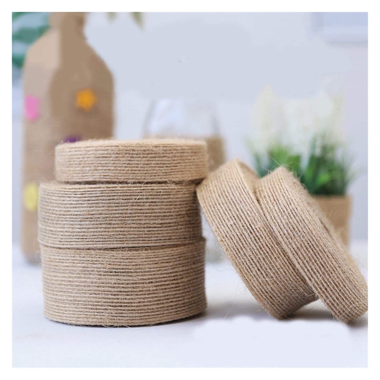 Naturalny sznurek jutowy, 10Meter DIY Jute Twine Christmas Wedding Decoration