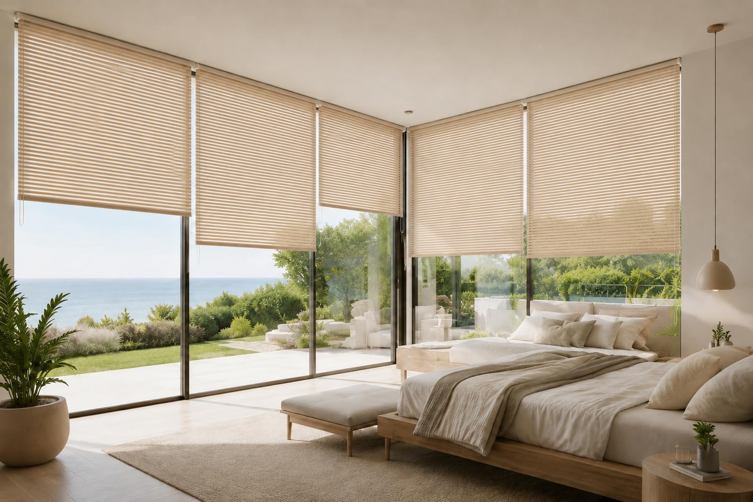 Estoralis Robert Tenda a Rullo Traslucida, Poliestere, Beige, 130 x 190 cm