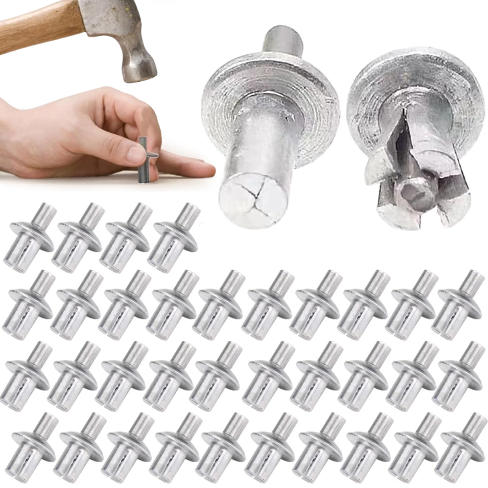 Remaches de Golpe, Remaches de Golpe para Metal, Remaches de accionamiento, Remaches de aluminio de expansión de tipo golpeo, remaches de accionamiento de martillo, remaches de núcleo de aluminio con