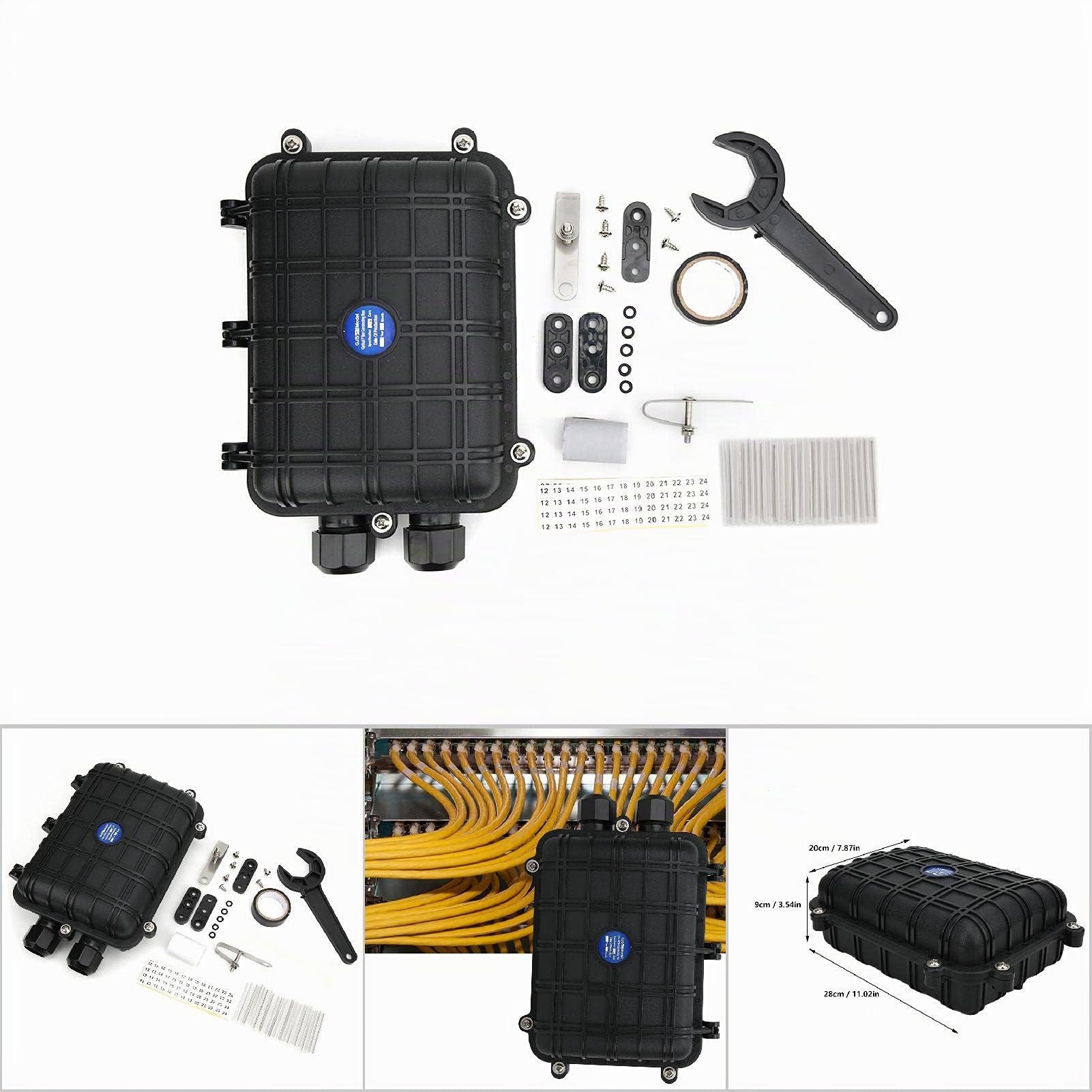 IP68 Scatola di Collegamento del Cavo Impermeabile, Scatola di Giunzione Elettronica Orizzontale Scatola di Giunzione del Cavo della Fibra Scatole di Cavo Elettrico all'Aperto per il Recinto Elettrico