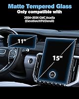Vista 2 de Protector de pantalla para Acadia (Elevation/AT4/Denali) 2024-2025 de 15 pulgadas, pantalla táctil de vidrio templado antirreflejo, 1 panel nano