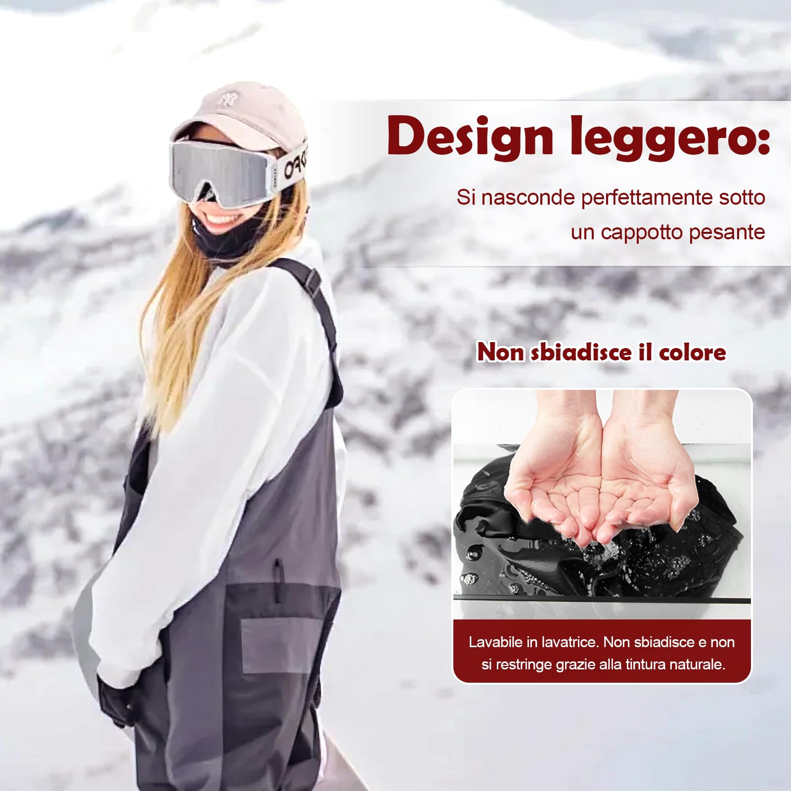 Fengzio Intimo Termico Donna Invernale, Maglia Termica Donno Funzionale Pantaloni e Maglie con Cerniera, Tuta Termice Donne Set per Sci Corsa Palestra