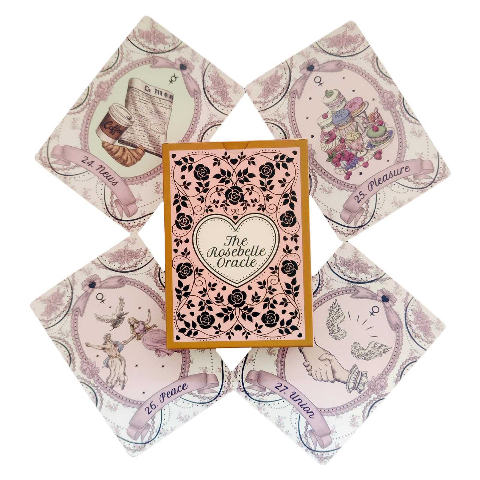 Love Angel Oracle Cards – Mazzo Di Tarocchi In Inglese Da 54 Carte – Guida Inclusa – Divinazione E Intrattenimento – Dimensioni 10,3x6 Cm