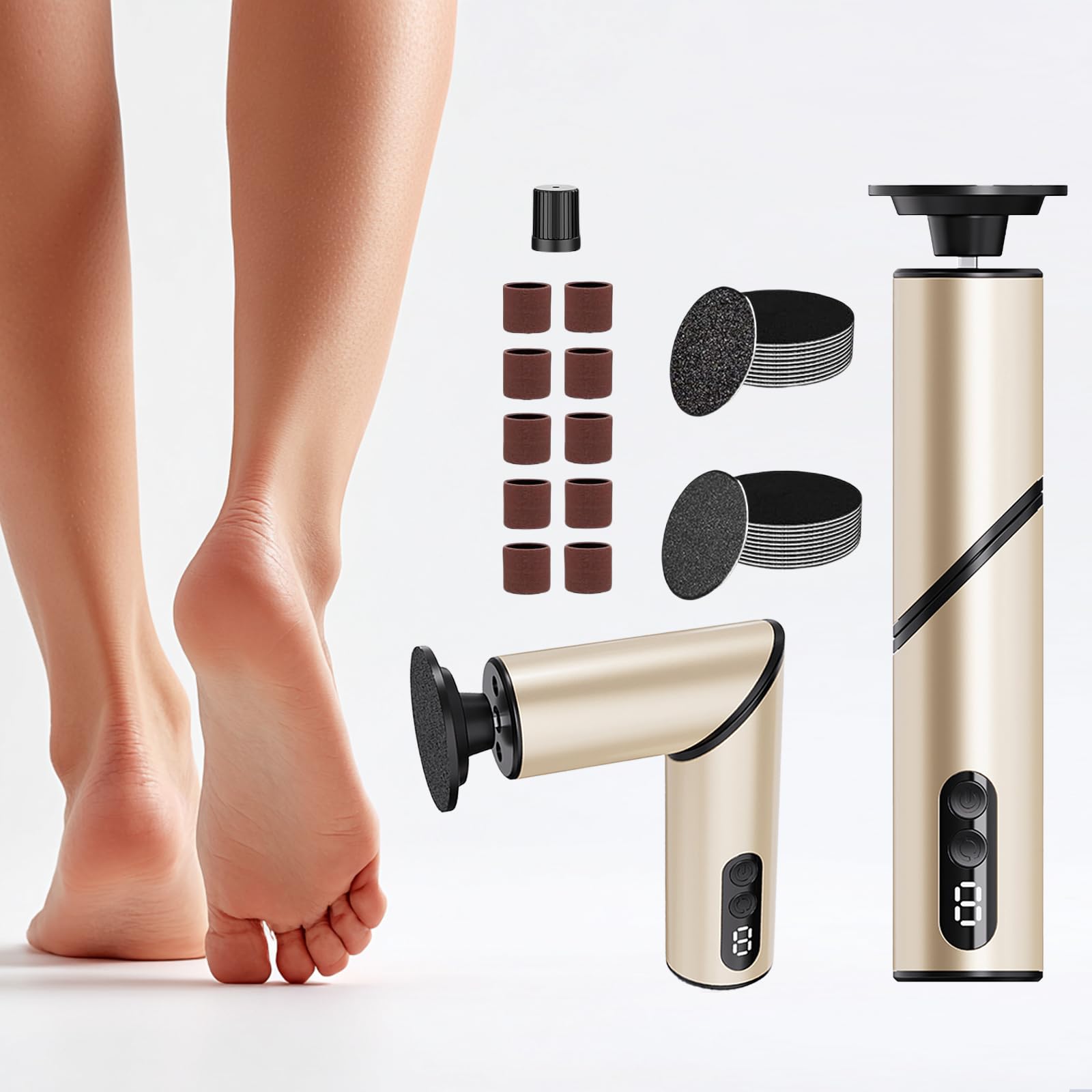 Chu&LiuXung Rechargeable Electric Foot Callus Remover with 9 Speeds