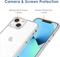 Vista 5 de JETech - Funda para iPhone 13 Mini de 13,7 cm, con cubierta de goma a prueba de golpes y sin amarillamiento, con parte trasera transparente