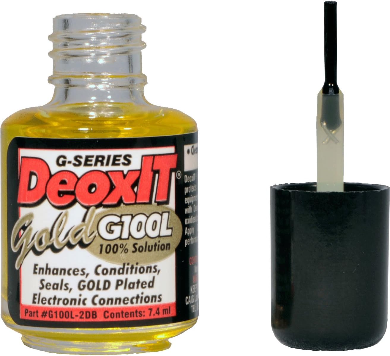 Caig DeoxIT Gold G100L Brush Applicator, 100% Sol, 7.4mL