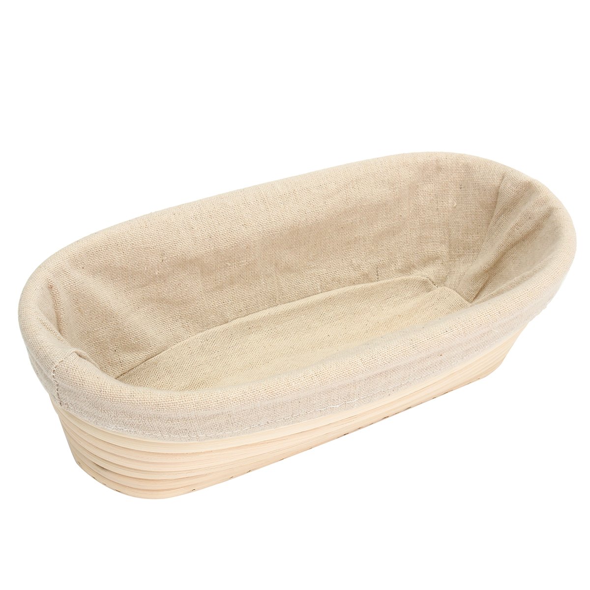 28cm Brotform banneton ratán Cesta Oval Larga Masa de Pan de Prueba de hogaza