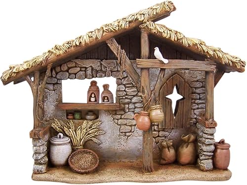 Avalon Gallery - Juegos de Belén para Navidad, Belén para interiores, 12.25 x 8.75 pulgadas, estable/creche