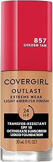 Covergirl Outlast Extreme Wear 3-in-1 Full Coverage Liquid Foundation, SPF 18 Sunscreen, Golden Tan, 1 Fl. Oz.