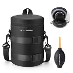 K&F Concept Camera Lens Case, Shockproof All-Round Camera Lens Carry Bag, Water Resistant Protective Camera Lens Pouch for DSLR SLR Lens Size Below 4.33" x8.66" (D x H)