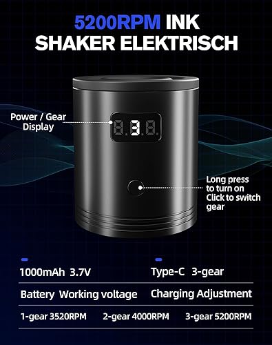 Miniatura 3 de Super Mini mezclador de vórtice, mezclador de tinta de tatuaje, pigmento de pintura, esmalte de uñas, coctelera con interruptor táctil automático y