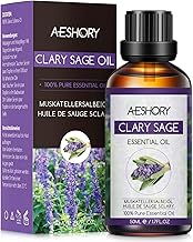 AESHORY Sage Essential Oil 50 ml, Natural Essential Oil Sage Oil Aromatherapy Oil, Fragrance Oils for Diffuser, Skin Care, Hair Care, Relaxation, Massage, Bath