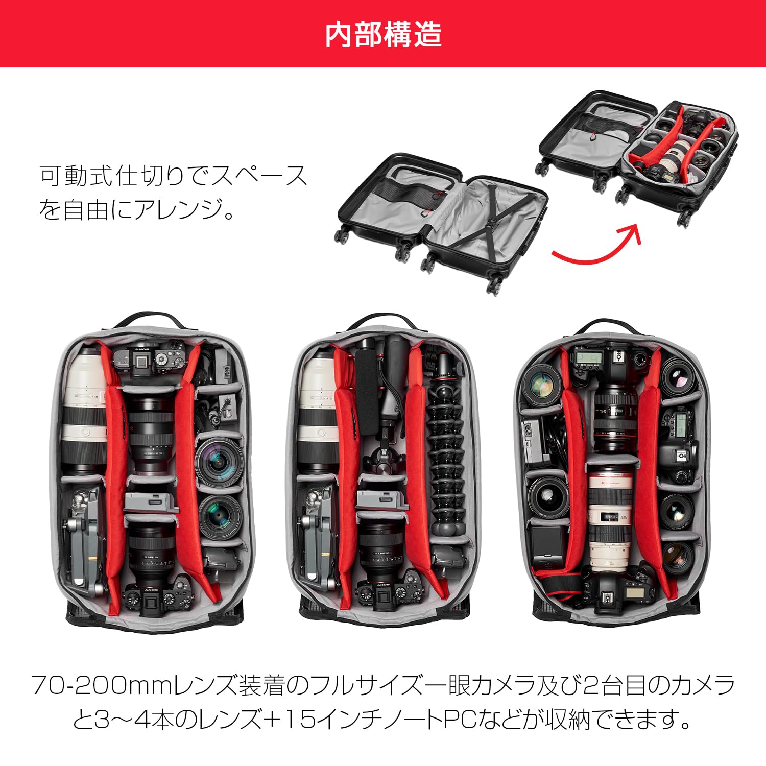 Amazon | [マンフロット] PL ローラーバッグ SPIN55 | カメラバック 