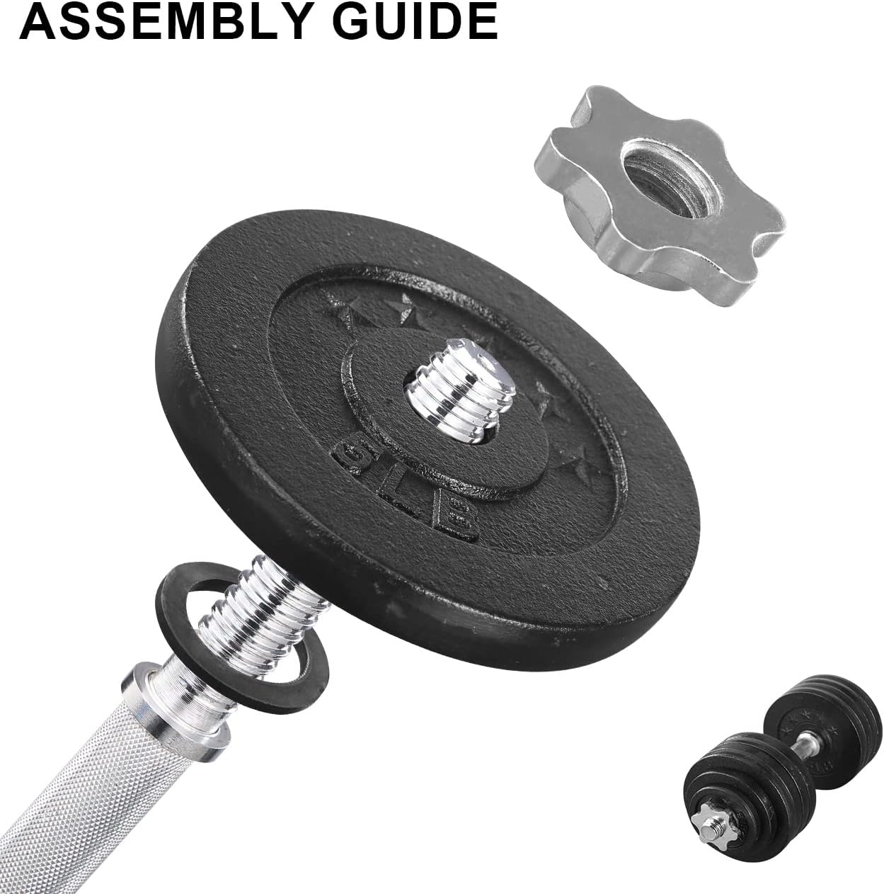 GADINO Adjustable Dumbbell Set One Pair of Adjustable Dumbbells Kits - 105 Lbs (52.5lbs X 2pc)