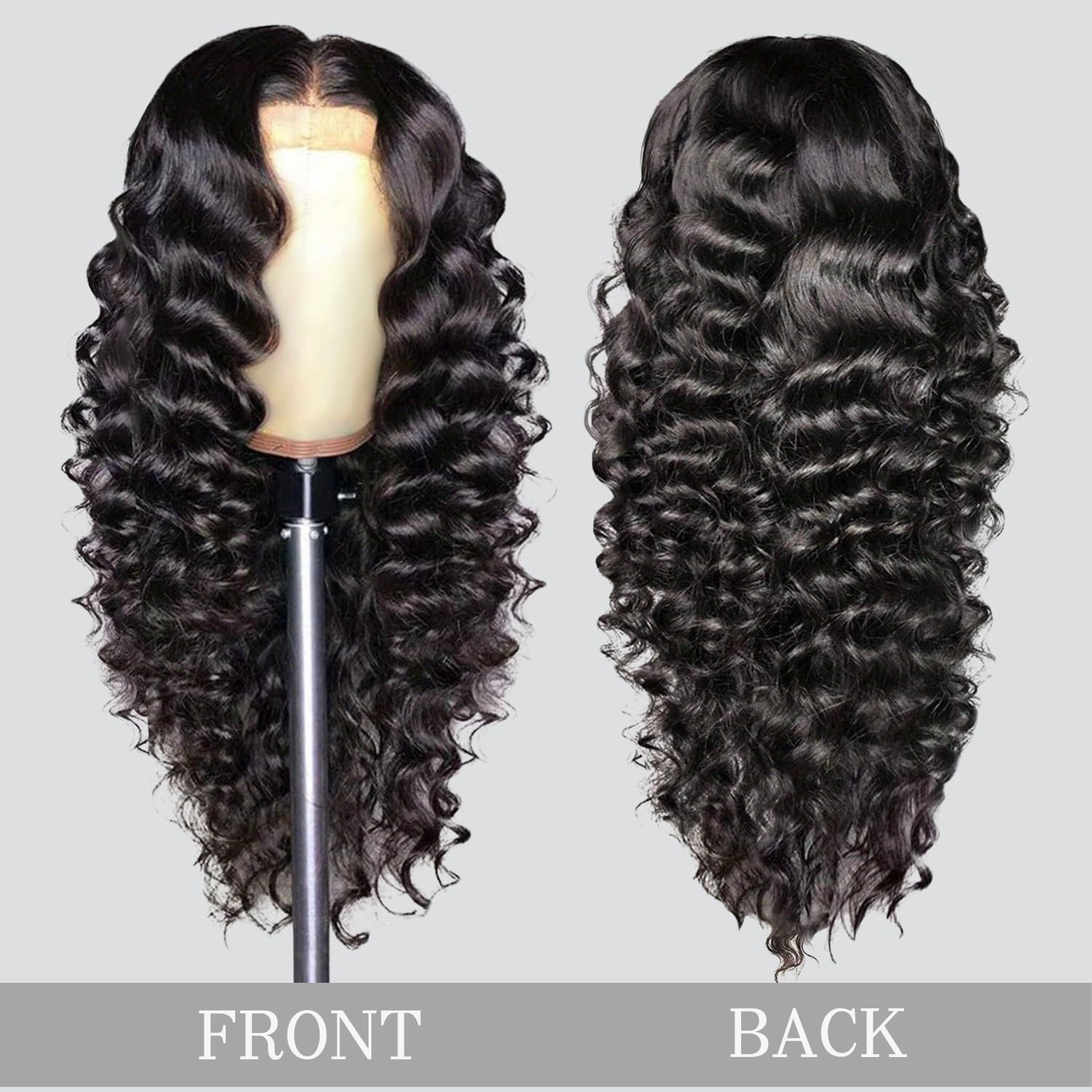 Snapklik.com : PYY Deep Wave Lace Front Wigs Human Hair 200 Density ...