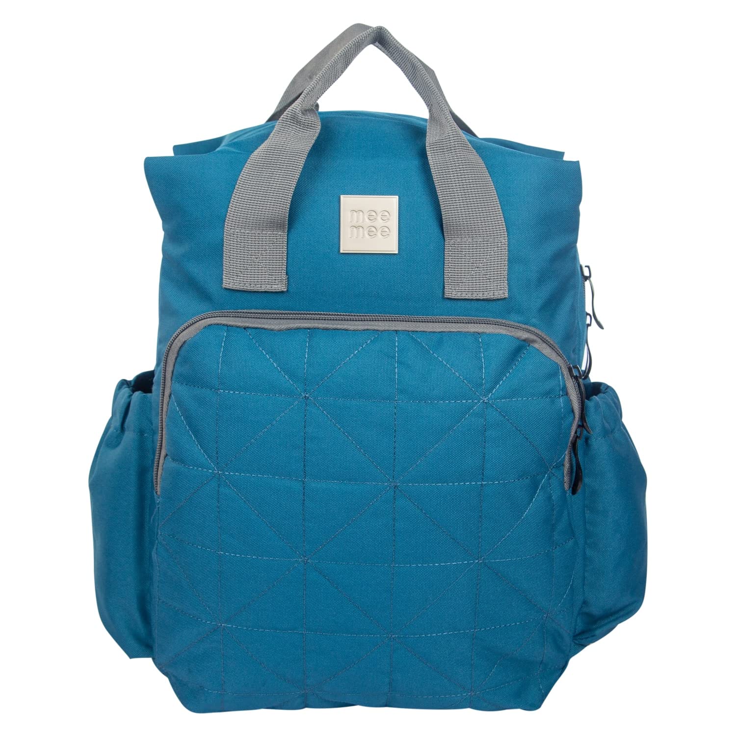 Mee Mee Maternity Diaper Bag | Spacious, Stylish, Functional, Convenient for Moms on the Go | Waterproof and Stain Resistant Travel Essential with Multiple Pockets and Diaper Changing Pad (Cyan)