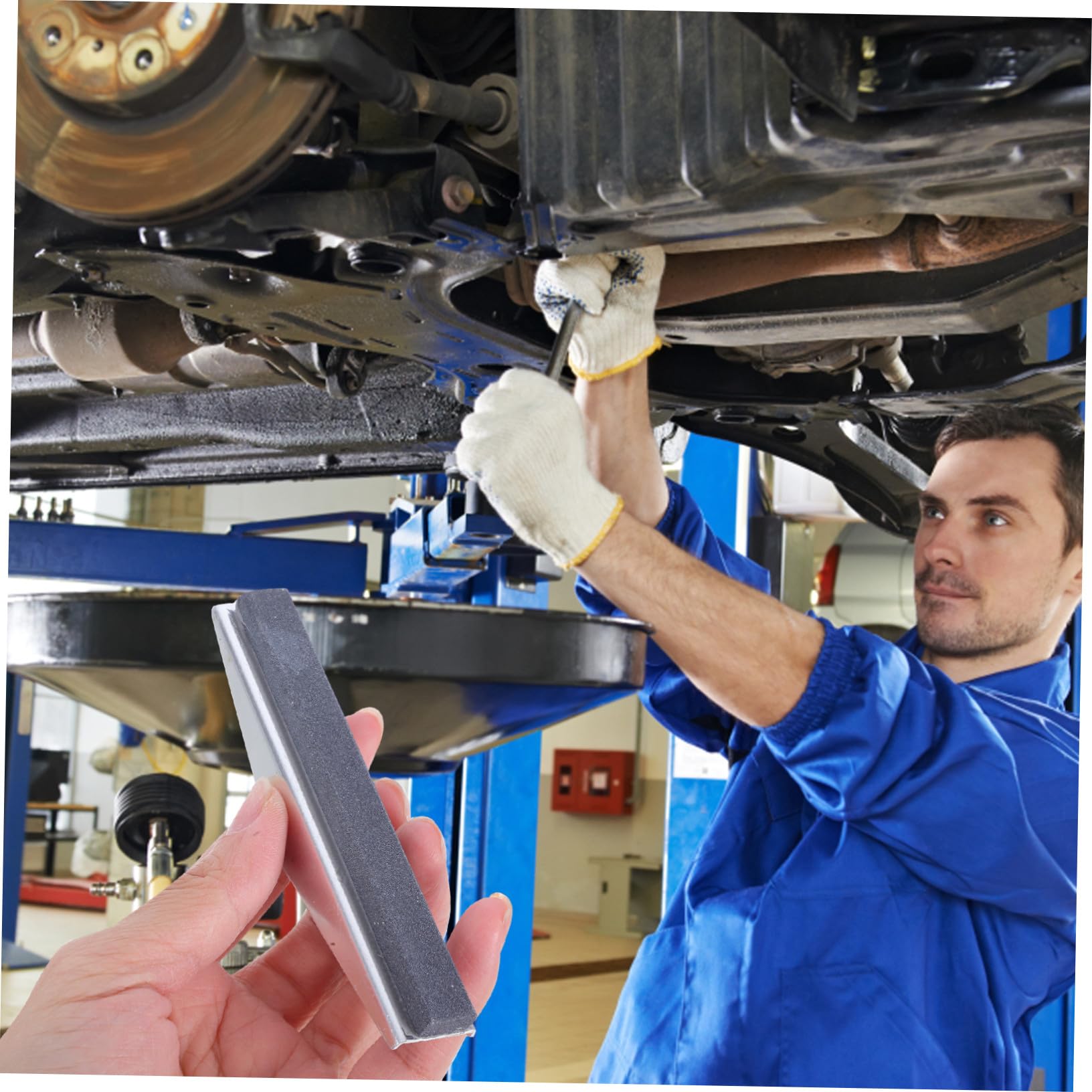 BESTYASH Kit D'outils de Rodage à 3 Mors pour Cylindre de Moteur Automobile en Fer, Polissage et Nettoyage Précis des Surfaces Cylindriques