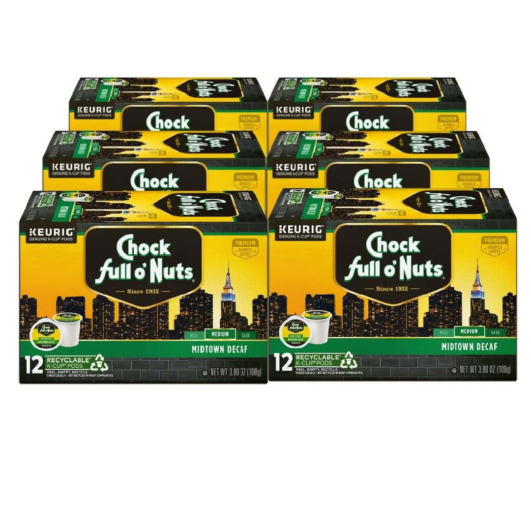 Amazon.com: Chock Full o' Nuts Midtown Decaf Keurig K-Cup Pods for