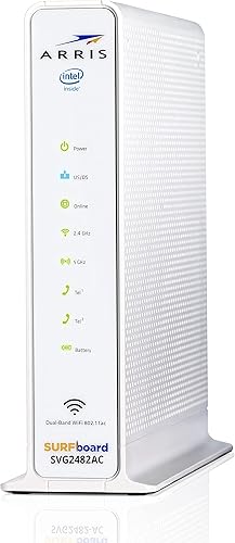 ARRIS Tabla de surf (24x8) DOCSIS 3.0 Cable Modem Plus AC1750 Router Wi-Fi de doble banda y teléfono Xfinity, velocidad máxima de 1 Gbps,