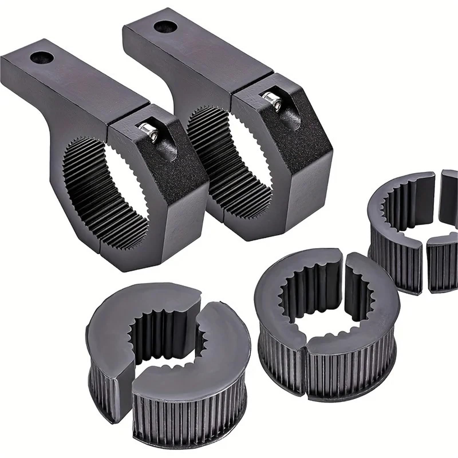 Light Tube Clamp 2pcs Road Light Mounting Bracket Aluminum Horizontal Bar Clamp Kits 1/1.5/1.75/2 Cage Clamps Fit for ATV Fit for UTV