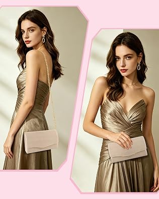 TINDTOP Clutch Purses for Women Evening Handbags for Formal Wedding Party Cocktail Prom Crossbody Shoulder Envelope Bag