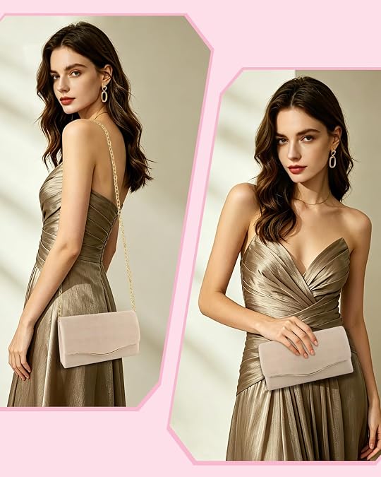 TINDTOP Clutch Purses for Women Evening Handbags for Formal Wedding Party Cocktail Prom Crossbody Shoulder Envelope Bag