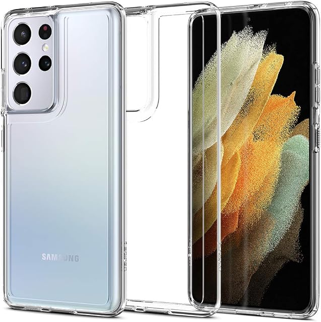 Spigen Ultra Hybrid Case Compatible with Samsung Galaxy S21 Ultra - Crystal Clear
