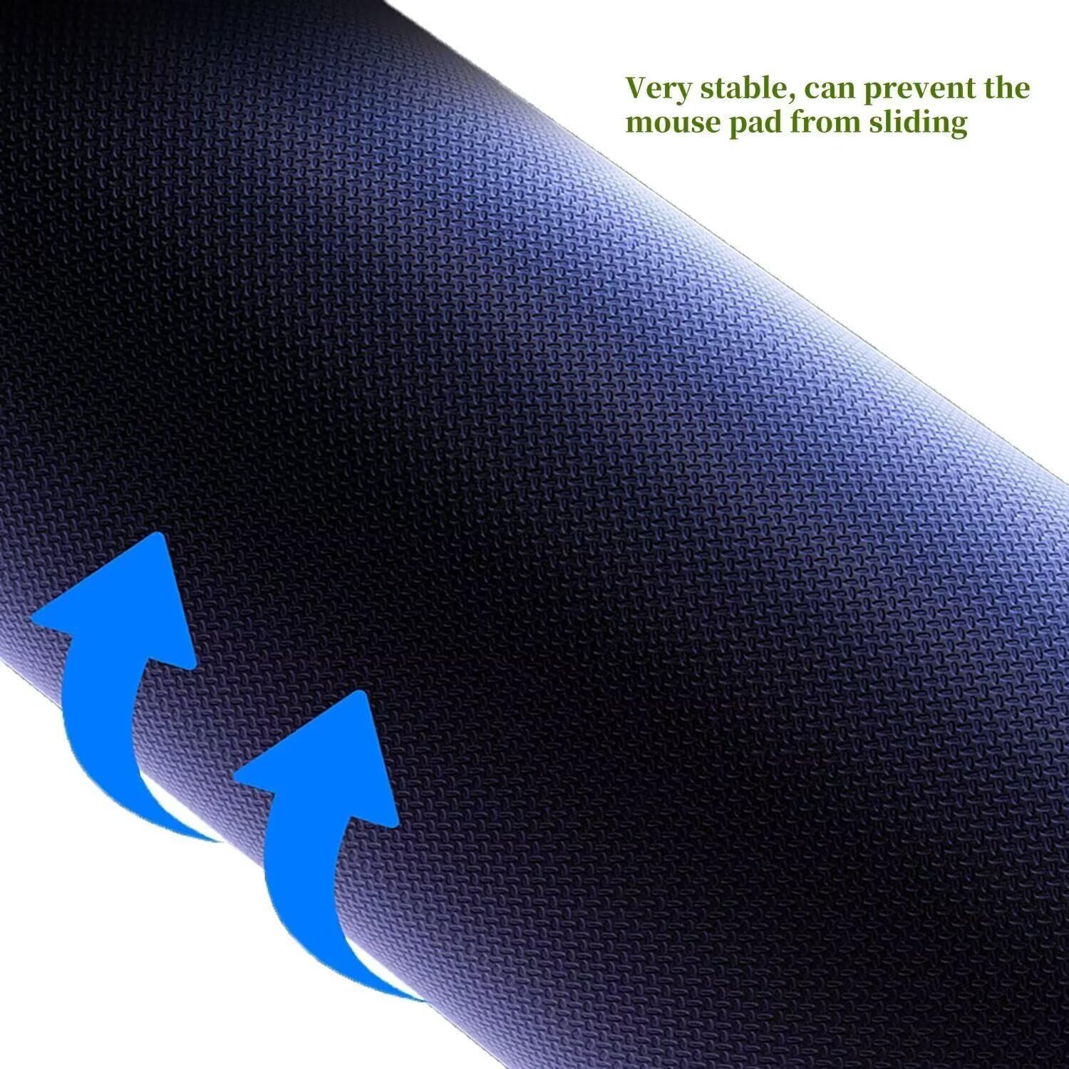 Alfombrilla Ratón, Alfombrilla Gaming Negro XXL 140 x 60 cm, Extendida Base de Antideslizante Caucho Mouse Pad Mujer, Protector Escritorio con Bordes Cosidos, Mejora la precisión PjY899 O-4