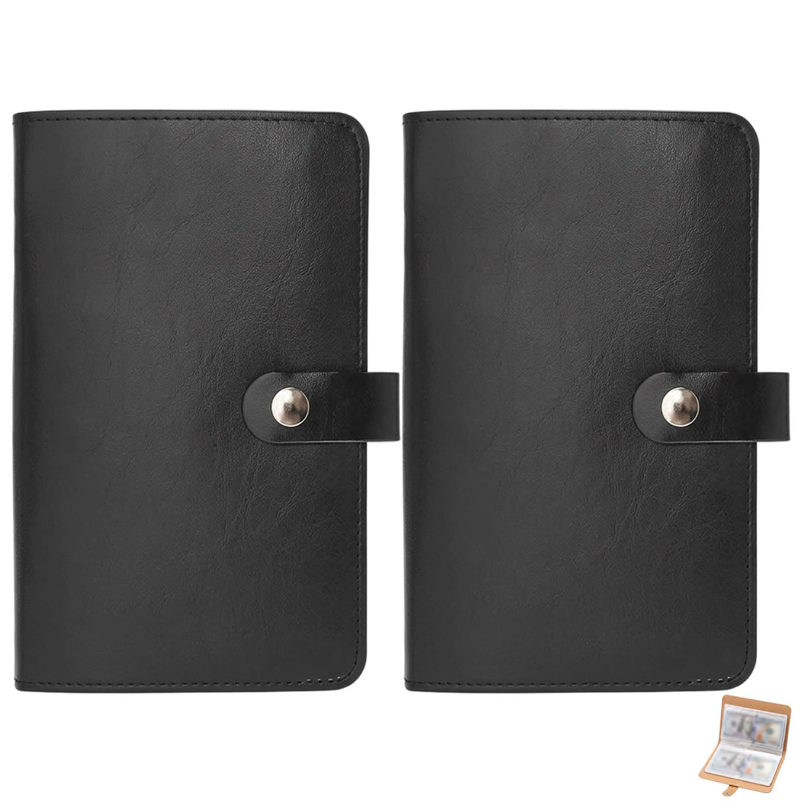 2PCS Money Saving Wallet, 100 Envelopes Money Saving Challenge, Envelope Challenge Binder, Savings Book and Money Organiser, Ideal for Financial Management & Gifting, Offices, Home